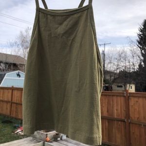 Green crop tank size small